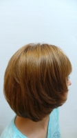 Прямые густые волосы Окрашивание волос "Londa" 1 тон/ Осветление волос с применением красителя "Special Blonds", Стрижка модельная (женская),