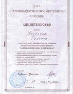 Ереван. Союз парикмахеров и косметологов Армении; «Направление моды в причёсках». 2009 год
