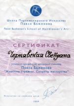 Москва. Школа Парикмахерского Искусства Павла Баженова ; Авторский семинар: 